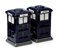 Police Box London Icons Ceramic Salt & Pepper Shaker Set Novelty Gift - Blue