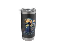 Police Box Starry Night Phone Booth Journey Stainless Steel Insulated Tumbler