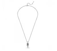 Police Bullet Black Carbon Fibre Stainless Steel Necklace 50cm + 2cm