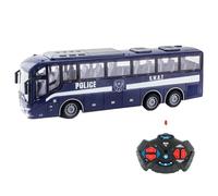 Police Bus Toy, 12.4x3.2x4.5 Inch 1:30 Scale Realistic and Fun Remote Control Electric Police Bus Simulator, Creative for Boys Girls, No Battery, Blue Toy