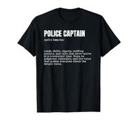 Police Captain Definition Funny Law Enforcement Officer Value Graphic T-Shirt