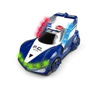 Police Car Toy with LED Lights, Electric Transforming Vehicle, Blue and White, ABS Plastic, 21 x 11.5 x 10cm, Touch Control, 3 Smart Dimming Levels, Ages 14+