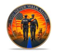 Police Challenge Coin Law Enforcement Service and Integrity Medallion Thank You for Your Dedication Token Appreciation Gifts for Police Officers Veterans and Families(Twilight Brotherhood)