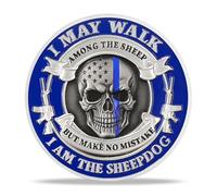 Police Challenge Coin Law Enforcement Service and Integrity Medallion Thank You for Your Dedication Token Appreciation Gifts for Police Officers Veterans and Families(Skull Police Stand The Line)