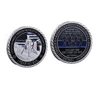 Police Challenge Coins, St. Michael Coin Law Enforcement with Matthew 5:9 Coin I Fear No Evil