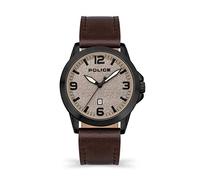 Police Gents Cliff Beige Sandblasted Dial Brown Leather Strap Watch