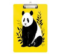 Police clipboard Lonely Panda Black and White Acrylic Cute for Teacher Portfolio clipboard Size 9 x 12.5 Tabla para escribir