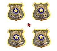 Police Cosplay Props,Sheriff Badge， Cop Badge Pin ，Gift for Police Cosplayers, 2.28 in, Metal, no gems
