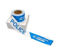 Police/Crime Stoppers Barrier Tape Blue & White 75mm x 250m