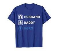 Police Dad Husband Daddy Hero Law Enforcement Policeman T-Shirt, Men, Royal Blue, Large