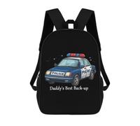 Police Daddy's Best Back-up 17 Inch Laptop Backpack Travel Backpack
