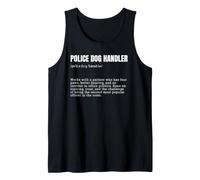 Police Dog Handler Definition K9 Unit Funny Tank Top