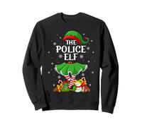 Police Elf Christmas Family Elf Squad Xmas Girls Women Sweatshirt