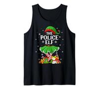 Police Elf Christmas Family Elf Squad Xmas Girls Women Tank Top