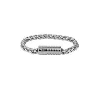 Police Gear PEAGB2211544 Men's Bracelet Stainless Steel Silver with Screw Clasp Size: 21 cm, 21 cm, Stainless Steel, No Gemstone