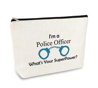 Police Gifts Makeup Bag Police Officer Gifts for Women Police Academy Graduation Gift Cosmetic Bag Police Student Gift Christmas Birthday Thanksgiving Gift for Police Officer Deputy Sheriff Gift