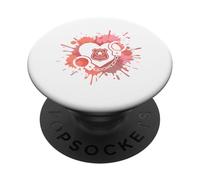 Police Heart Badge And Handcuffs Valentine Love PopSockets Adhesive PopGrip