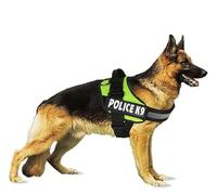 Police K9 Dog Harness, Medium Size, Multi-Coloured, Professional Training Gear
