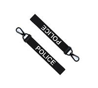 Police Key Chain Key Ring Pilot Luggage Cops Tag Zipper Pull Bag Black