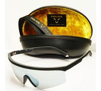 Police Lewis Hamilton F1 Sunglasses Black Silver Mirror Shield SPL A28 COL9U5X