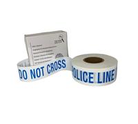 Police Line Do Not Cross Barrier Tape Blue & White 75mm x 250m NO CHEVRON