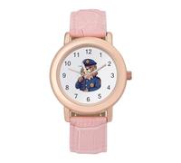 Police Lion Smoking Womens Elegant Watch Analogue Quartz Watch Leather Band Wristwatch