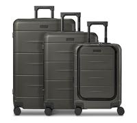Police London 4 wheels Suitcase set 3-piece Expandable olive