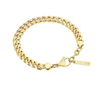 Police Long-Lasting Men's Stainless Steel Gold Cuban Chain Bracelet Stainless Steel 18.5cm