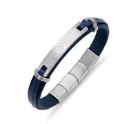 POLICE Looper Men's Leather Bracelet 190 mm Blue
