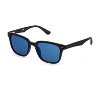 Police Man Police SPLE01 GATOR 1 U28B Sunglasses Injected Black Smoke Squared Polarized Mirrored