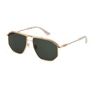 Police Man Police SPLL17 HORIZON 5 300Y Sunglasses Metal Gold Green Squared Normal