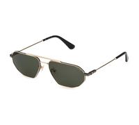 Police Man SPLF66 OCTANE 2 0302 Sunglasses Metal Gold Green Geometric Normal