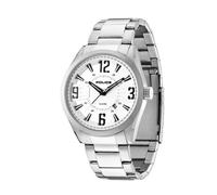 Police Memphis Men's Quartz Watch with Silver Dial Analogue Display and Silver Stainless Steel Bracelet 13893JS/04M