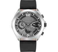 Police PEWJF2108701 Men's Analogue Quartz Watch with Leather Strap, Gray, Strap.