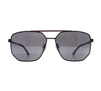 Police Men's Aviator Semi Matte Grey Smoke Mirror SPLB36 Synth 1 Police Grey One Size