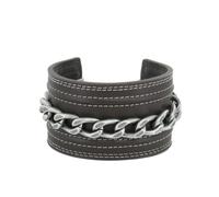 Police Men's Bracelet Cuff Riot Brown Leather PJ.22277BLC/02
