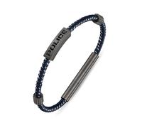 Police Men's Bracelet Leather Steel Blue Silver Men's Bracelet Leather Bracelet Men Leather Bracelet Men