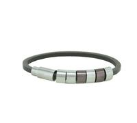 Police Men's Bracelet Sixpack Stainless Steel Leather PJ.22653BLC/02-19