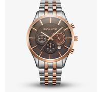 POLICE Cage Mens Chronograph Watch with Rose Gold Dial and Rose Gold Stainless Steel Bracelet, 44mm Stainless Steel Case in Branded Watch Box PEWJI2194340 - 2 Year Warranty