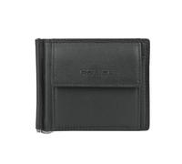 Police Men's Genuine Leather Slim Wallet with Money Clip, Coin Pocket & Gift Box, Black