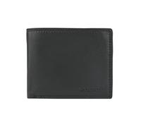 Police Men's Genuine Leather Wallet - Classic Bi-Fold with Coin Pocket, Black, Gift Box