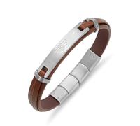 POLICE Men's Leather Bracelet 190mm Brown