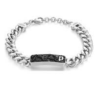 Police Men's Wire Gold Tone & Stainless Steel Mesh Motif Bracelet