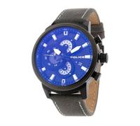 Police Men's Quartz Analog Watch with Leather Strap R1451281001, Blue, Bracelet