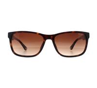 Police Men's Rectangle Shiny Dark Havana Brown Gradient SPLB40N Arcade 2 Sunglasses Police Brown One Size