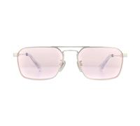 Police Men's Rectangle Shiny Palladium Pink Sunglasses in Silver Police Silver One Size