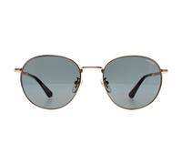 Police Men's Round Shiny Rose Gold Sandblasted Grey Green SPLD94 Roadie 4 Police Gold One Size