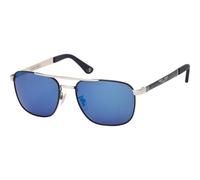 Police Men's SPL89055F94B Square/Rectangle Sunglasses in Blue Police Blue One Size