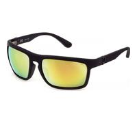 Police Men's SPLF63-63U28G Square/Rectangle Sunglasses in Black Police Black One Size