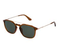 Police Men's SPLL76-53D67P Square/Rectangle Sunglasses in Brown Police Brown One Size